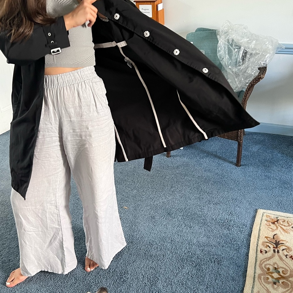 Jane Post Black Rain Coat